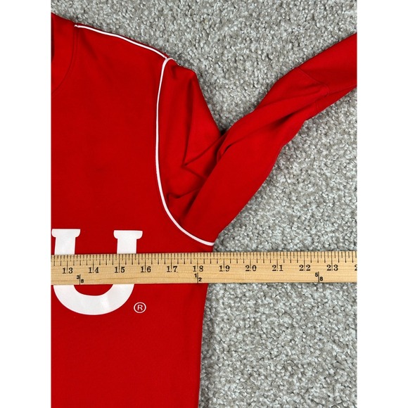 SMU Mustangs Basketball Sweatshirt Mens Small Red Team Player Issued Lightweight - Picture 7 of 10